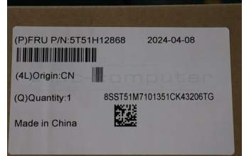 Lenovo 5T51H12868 Lenovo DISPLAY,27\",FHD,Touch,Anti-Glare,Anti-Smudge,IPS,300nit,99%SRGB