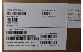 Lenovo 5T61P74257 TOUCHPAD CS25_CP,GLMLR,BK,NONFC,TRI,SY