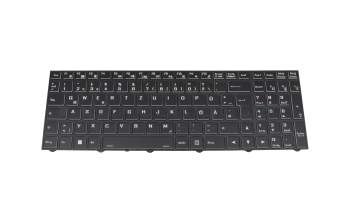 6-79-NH57RD0K-xxx Original Clevo Tastatur DE (deutsch) schwarz/weiß mit Backlight