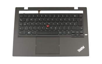 60.4LY10.006 Original Lenovo Tastatur inkl. Topcase DE (deutsch) schwarz/schwarz mit Backlight und Mouse-Stick