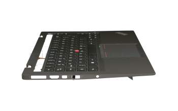 60.4LY10.006 Original Lenovo Tastatur inkl. Topcase DE (deutsch) schwarz/schwarz mit Backlight und Mouse-Stick