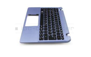 60.MRKN7.010 Original Acer Tastatur inkl. Topcase DE (deutsch) schwarz/blau