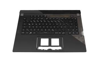 6070B1886121 Original Asus Tastatur inkl. Topcase DE (deutsch) schwarz/schwarz/transparent/grau mit Backlight