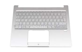 6B.HR0N8.020 Original Acer Tastatur inkl. Topcase DE (deutsch) silber/silber mit Backlight