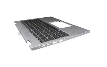 6BA6CN1020 Original Acer Tastatur inkl. Topcase DE (deutsch) schwarz/silber mit Backlight