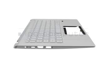 6BAB1N2001 Original Acer Tastatur inkl. Topcase US (englisch) silber/silber mit Backlight