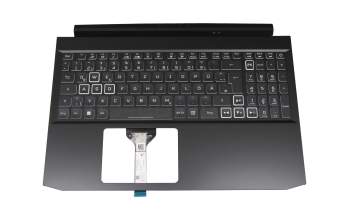 6BQBCN2014 Original Acer Tastatur inkl. Topcase DE (deutsch) schwarz/weiß/schwarz mit Backlight