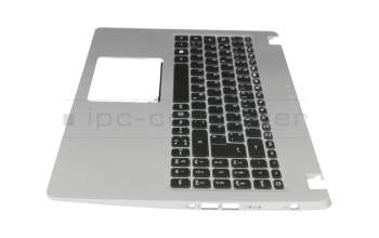 71NGS1BO012 Original Compal Tastatur inkl. Topcase DE (deutsch) schwarz/silber mit Backlight