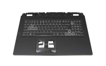 71NJV2BO051 Original Compal Tastatur inkl. Topcase DE (deutsch) schwarz/weiß/schwarz mit Backlight