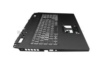 71NJV2BO051 Original Compal Tastatur inkl. Topcase DE (deutsch) schwarz/weiß/schwarz mit Backlight