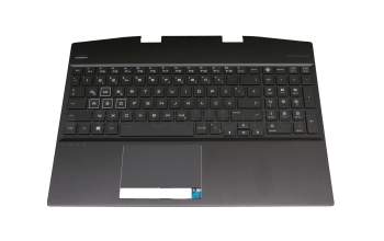 7H2130 Original HP Tastatur inkl. Topcase DE (deutsch) schwarz/schwarz mit Backlight