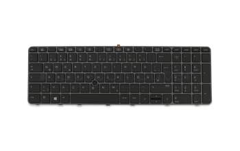 821157-041 Original HP Tastatur DE (deutsch) schwarz mit Backlight und Mouse-Stick