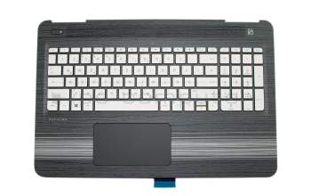858971-041 Original HP Tastatur inkl. Topcase DE (deutsch) silber/schwarz mit Backlight
