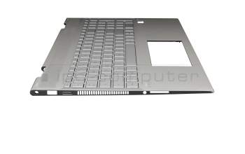 8K2071 Original HP Tastatur inkl. Topcase DE (deutsch) silber/silber mit Backlight (UMA)