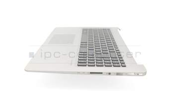 90NB0FL1-R32GE0 Original Asus Tastatur inkl. Topcase DE (deutsch) schwarz/silber mit Backlight und Fingerprint