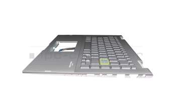 90NB0S12-R31GE0 Original Asus Tastatur inkl. Topcase DE (deutsch) silber/silber mit Backlight