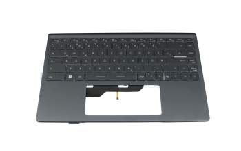 957-14C412E-C06 Original MSI Tastatur inkl. Topcase DE (deutsch) grau/grau mit Backlight