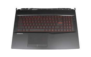 95717E41EC02 Original MSI Tastatur inkl. Topcase DE (deutsch) schwarz/schwarz mit Backlight
