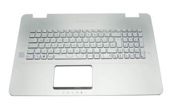 9Z.N8BBQ.P0G Original Darfon Tastatur inkl. Topcase DE (deutsch) silber/silber mit Backlight