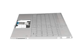 9Z.NECBQ.A0G Original Darfon Tastatur inkl. Topcase DE (deutsch) silber/silber mit Backlight