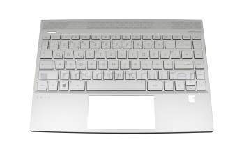 9Z.NECBW.Q0G Original HP Tastatur inkl. Topcase DE (deutsch) silber/silber mit Backlight