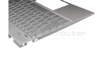 9Z.NECBW.Q0G Original HP Tastatur inkl. Topcase DE (deutsch) silber/silber mit Backlight