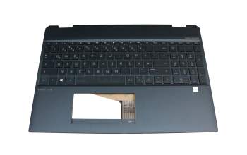 9Z.NEZLN.H01 Original HP Tastatur inkl. Topcase DE (deutsch) schwarz/blau mit Backlight