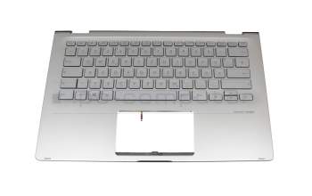 9Z.NFKBQ.206 Original Darfon Tastatur inkl. Topcase DE (deutsch) silber/silber mit Backlight