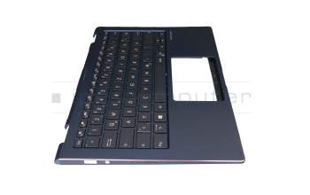 9Z.NFQBU.00G Original Darfon Tastatur inkl. Topcase DE (deutsch) schwarz/blau mit Backlight