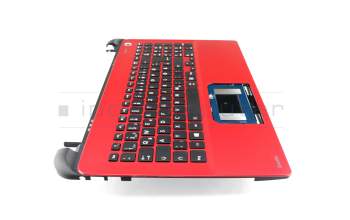 A000300930 Original Toshiba Tastatur inkl. Topcase DE (deutsch) schwarz/rot