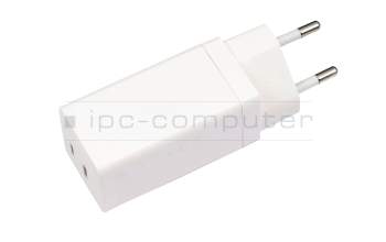 AC65-05 EU Original Asus USB-C GaN-Netzteil 65,0 Watt EU Wallplug weiß kleine Bauform 65 W 2-Port-GaN-Adapter-Wandstecker