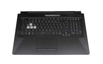 AEBKXG00010 Original Quanta Tastatur inkl. Topcase DE (deutsch) schwarz/transparent/schwarz mit Backlight