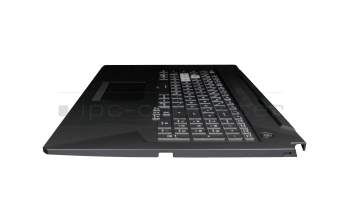 AEBKXG00010 Original Quanta Tastatur inkl. Topcase DE (deutsch) schwarz/transparent/schwarz mit Backlight