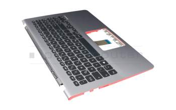 AEXKJG01010 Original Quanta Tastatur inkl. Topcase DE (deutsch) schwarz/silber mit Backlight