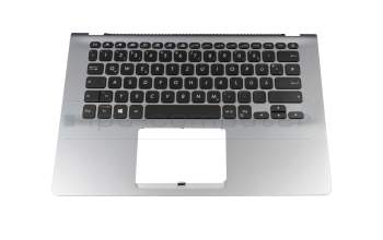 AEXKLG01010 Original Quanta Tastatur inkl. Topcase DE (deutsch) schwarz/silber mit Backlight