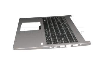 AEZAUG01010 Original Quanta Tastatur inkl. Topcase DE (deutsch) schwarz/silber mit Backlight