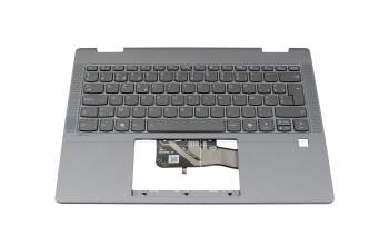 ALT44J003G Original Lenovo Tastatur inkl. Topcase BE (belgisch) grau/grau mit Backlight