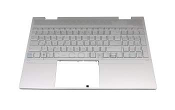 AM2UU000800 Original HP Tastatur inkl. Topcase DE (deutsch) silber/silber mit Backlight (DSC Grafik)