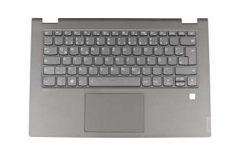 AP2GA000C00 Original Lenovo Tastatur inkl. Topcase DE (deutsch) grau/grau mit Backlight für Fingerprint