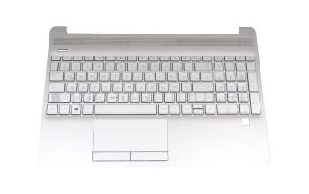 AP2HB000411 Original HP Tastatur inkl. Topcase DE (deutsch) silber/silber