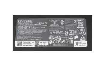 Acer Aspire 7 (A715-41G) Original Netzteil 135,0 Watt normale Bauform