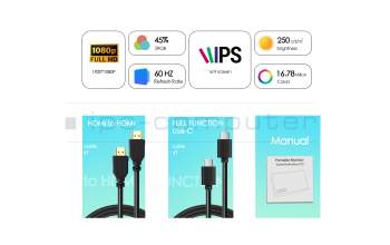 Alternative für Philips 3000 SERIES 16B1P3302D portabler Monitor 15.6 FHD USB-C/HDMI