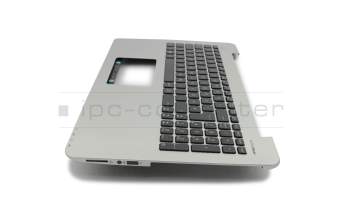 Asus A555UB Original Tastatur inkl. Topcase DE (deutsch) schwarz/silber