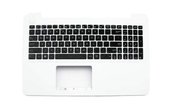 Asus F555LP Original Tastatur inkl. Topcase US (englisch) schwarz/weiß