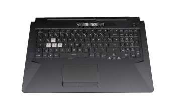 Asus FX706HE Original Tastatur inkl. Topcase DE (deutsch) schwarz/transparent/schwarz mit Backlight