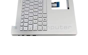 Asus N501JW Original Tastatur inkl. Topcase DE (deutsch) silber/silber mit Backlight