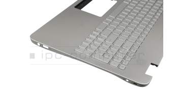 Asus N551JM Original Tastatur inkl. Topcase UA (ukrainisch) silber/silber mit Backlight
