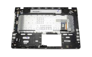 Asus N76V Original Tastatur inkl. Topcase FR (französisch) schwarz/silber mit Backlight