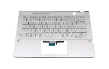 Asus ROG Zephyrus G14 GA401II Original Tastatur inkl. Topcase DE (deutsch) silber/silber mit Backlight