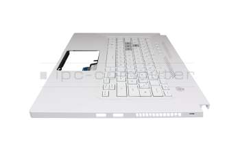 Asus TUF Dash F15 FX516PM Original Tastatur inkl. Topcase DE (deutsch) weiß/weiß mit Backlight